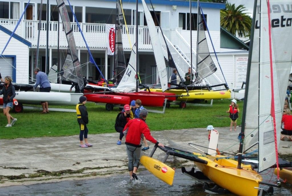 Rotorua Yacht Club was a perfect venue for the event - 2009 Ronstan NZ Weta Championship © Chris Kitchen